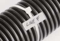 Vázací pásky s popisovacím štítkem 100x2,5mm (25x8mm) bílá (100ks) 1791700