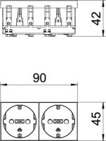 6120030 STD-D0 SWGR2 Dvojzásuvka Schuko