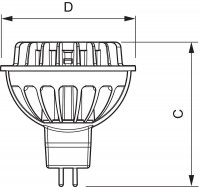 LED žárovka Philips 7-35W GU5.3 840 36D 12V stmívatelná