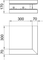 Vnější roh OBO GS-SA70170RW, pro kanál Rapid 80, 70x170mm, čistě bílá Ocel