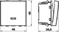 OBO 6117647 Vypínač 2 pólový rws AS-K2P RW1