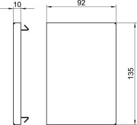 OBO GS-E90130RW Koncový díl, pro kanál Rapid 80, 90x130mm, čistě bílá Ocel