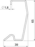 OBO SP3 Upínací třmen, 65x30x1,8mm, Ocel, pásově zinkováno, DIN EN 10346