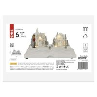 LED vánoční vesnička - kniha, 12,5 cm, 3x AA, vnitřní, teplá bílá EMOS DCLW21