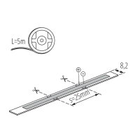 LED pásek LCOB 8W/M 12 IP65-WW COB KANLUX 33365