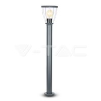 Bollard Lamp With Clear Cover Black