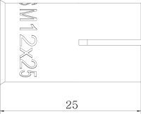 OBO ES M 12x25 Kotva natloukací 12x25 Ocel galv. zinek DIN EN 12329