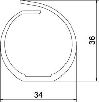 OBO VF 30 rws Propojovací kanál VF flexibilní pr. 30mm čistě bílá