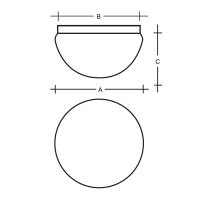 Stropní svítidlo Leda 220mm 1x75(57)  W E27K LUCIS S19.11.JS22