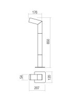 Sloupkové svítidlo WOODY ST LED 10W IP54 DG 3000K (650MM) REDO 90511