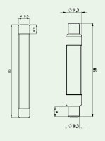 Válcová pojistka CH10/14x85 gPV 30A/1500V ETI 002626236