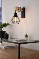 Nástěnné svítidlo TOWNSHEND 5 černá/dub 1X60W IP20 EGLO 44078