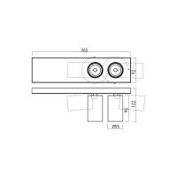 XPIPE ADJ. SURF. PROJ. 2x15W 200-240V AC
