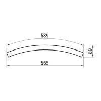 XFREE S CURVED 750mm 45dgr SURF./SUSP. L