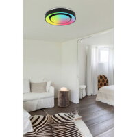 Stropní svítidlo SULLY černá LED 24W+RGB 6W 800lm CCT 2700-6500K GLOBO 41368-24