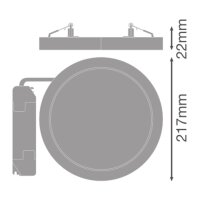 DOWNLIGHT UNIVERSAL DALI D200 V 18W ML 83040 WT LEDVANCE 4099854541339
