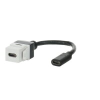 Zásuvka USB-C (keystone s kabelem), bílá, 0229/12-500 ABB 2CKA000230A0497