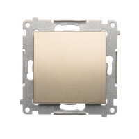 Ovládač rozpínací, řazení 1/0, 10AX, 250V bez piktogramu, zlatá matná