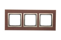 Rámeček 3 -násobný Simon 54 Nature, IP20/IP44, dřevěný zlatý ořech DRN3/86