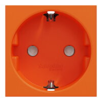 Zásuvka SCHUKO NOVÁ UNICA 2P+E 250V/16A, clonky, šroubová, Oranžová