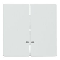 Dvojitá klapka, Merten System D, s průzorem, lotus white, lesklý plast