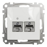 Sedna D/E Datová zásuvka 2xRJ45 kat. 6A STP, Bílá SCHNEIDER SDD111467S