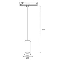 Lištové svítidlo TRACK LUKY Z, B CASAMBI 20W 4000K UGR černá LED2 7251443CS