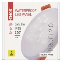 LED vestavné svítidlo VIXXO, kruhové, bílé, 7,5W neut. bíla, IP65 EMOS ZV1122