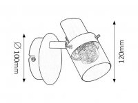 Rabalux 6671 Dakota LED 4,5W chrom/ průhledná(čirá) krystal IP20