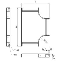 T-kus rozměru 100x250 lakovaný obvodově (Mars) KOPOS NT 100X250_EO