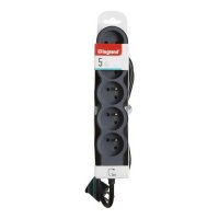 PRODLUŽOVACÍ PŘÍVOD ZÁSUVKA 5X2P+T, KABEL 3 M, ČERNÁ/TMAVĚ ŠEDÁ LEGRAND 049493