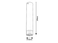 Zircon GU10 1X 5W IP20 matná černá RABALUX 5075