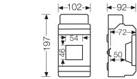 KV 90-Jističová skříň polykarbonát 3 modulů (3x18 mm), IP65 HENSEL KV PC 6103