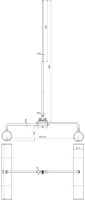 Jímací tyč se základnou pro trapézové plechy D 16/10mm L 2000mm -SET-