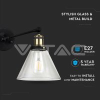 Wall Lamp V Shape Glass ?140mm,  VT-7143