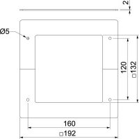 OBO DBP130130RW Stropní deska pro sloupový profil pro ISS130130 čistě bílá Ocel
