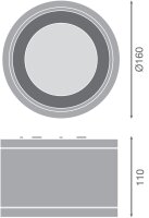 Downlight LEDVANCE SURFACE IP65 DN 160 P 30W 830 60D BK
