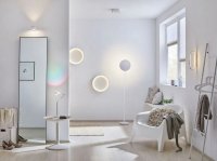 LED nástěnné svítidlo Agena IP44 20W chrom/bílá mat stmívatelné 709.48 70948