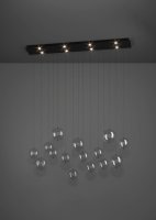 Závěsné svítidlo ESPARDELLO LED -černá/KLAR 8X5,4W EGLO 390334