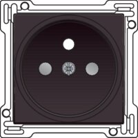 Kryt zásuvky 21mm s dětskou pojistkou-DARK BROWN NIKO 124-66101