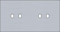 2násobný čelní panel, vodorovný, NIKO Toggle alu GREY BRUSHED 155-57802