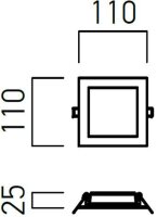 XFACE REC. SQ. PANEL 6W 100-240V AC 4000