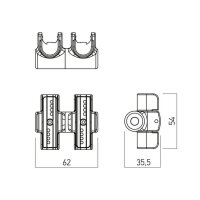 XAXE CONNECTOR MECHANIC ANGULAR 90? DIFF