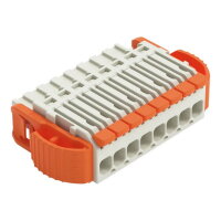 1vodičová pružinová svorkovnice, Páčka, Push-in CAGE CLAMP, Světle šedá