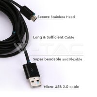 Micro USB Cable 3M Black, VT-5333 V-TAC SKU8449