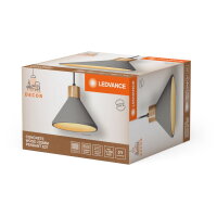 Závěsné svítidlo LEDVANCE Decor Concrete Wood Pendant 220 mm E27 Dark Gray