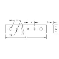Sbernice se zavitem TCB30x10, 2 metry, 550160 ERICO TCB 30X10X2000 550160