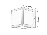 RENNES svítidlo antracit LED 10W IP54 WH