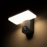 RINA PIR nástěnná antracitová 230V LED 12W IP65 3000K RENDL R13654