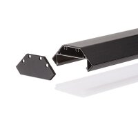 LED PROFILE J přisazený 1m černá matný akryl/hliník RENDL R14094
